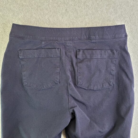 Spanx Pants Womens LP Blue Polished Ankle Slim Slimming Pull On High Rise - Picture 3 of 13